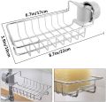 Sponge Holder for Kitchen Stainless Steel Faucet Rack Adjustable Sink Caddy Organizer Soap Drainer Bathroom Accessories. 