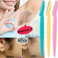6Pcs Women Eyebrow Razor Trimmer Face Hair Removal Safety Shaver Tool. 