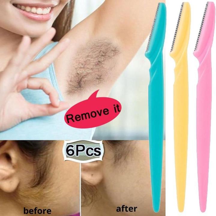 6Pcs%20Women%20Eyebrow%20Razor%20Trimmer%20Face%20Hair%20Removal%20Safety%20Shaver%20Tool%20-%20Image%202