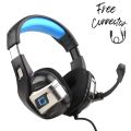 Gaming Headset for Xbox One, PS4 Gaming Headset with 7.1 Surround Sound Stereo, Noise Canceling Over Ear Headphones with Mic, LED Light, Soft Memory Earmuffs for Nintendo Switch, PC, Mac, Laptop. 