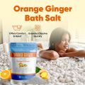 Orange Ginger Bath Salt 32 Ounces 907gm Epsom Salt with Natural Ginger and Orange Essential Oils Plus Vitamin C in BPA Free Pouch with Easy Press-Lock Seal. 