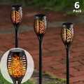 Pack of 6 Solar Garden Lights Solar Outdoor Lights Solar Flame Lights Flame Flickering Light Waterproof LED Garden Decoration Landscape Light Lawn Lamp Path Lighting Torch Light Waterproof Flame Torch Light. 