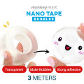 Nano tape Double Sided Nano Tape Bubble Nano Tape Transparent DIY Traceless Waterproof tape Adhesive double Tape Kids fun. 