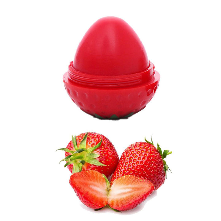 Strawberry Shape Lip Balm Softer Lips Pink
