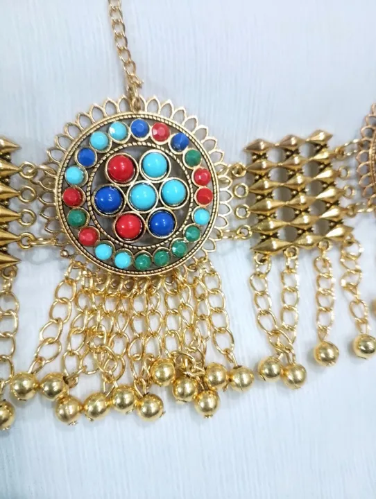Premium%20Quality%20Matha%20Patti%20Afghan%20Tribal%20Style%20Head%20Jewelry%20%E2%80%93%20Multicolor%20Stones%20%E2%80%93%20Golden%20&%20Silver%20Options%20-%20Traditional%20Jewelry%20-%20Image%207