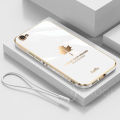 For OPPO A57 (2016) Back Cover with Wrist Strap Luxury 6D Plating Maple Leaf Cases Full Camera Protection Slim Soft Silicone Bumper Mobile Phone Case. 