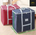 [Crownstage] High Quality Super Large Capacity Quilt Storage Bag For Clothes Blankets Closet Organizer Moving Tote Bag Zipper Durable Handbag Luggage Pack Size 23 x 19 x 23 Inches. 