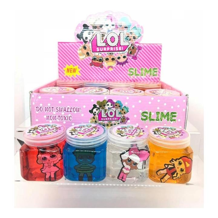 Lol Surprise Slime 12 pcs Beautiful Color Slime Large Jar