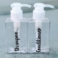 Toiletry Labels list- 25 piece- 2x1 inch size- only sticker- waterproof- 4 colors available- vinyl decal. 