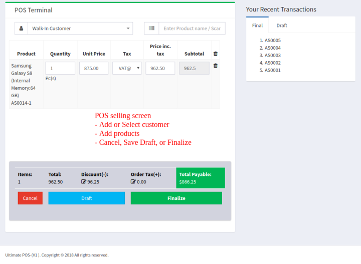 Ultimate POS - Best ERP, Stock Management, Point of Sale & Invoicing application