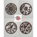 Wall Hanging Scenery, Wall Hanging Decoration , MDF Wood Panel (Set of 4). 
