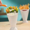 Dipper Cone Fries DIP Fry Sauce Snack Ketchup Dip Holder Container Cup. 