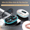 TWS Wireless Bluetooth Headset with Microphone Ultra Thin Non-in -ear Wireless Earbuds Noise Cancelling Bluetooth Earphones Handfree Calling Driving Headphones with LED Display Charger Box. 