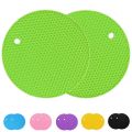 Silicone heat pad 2 Pcs Set Table Silicone Pad Silicone Non-slip Heat Resistant Heat Proof Mat coaster Pot Holder Spoon Rest Heat Resistant Non-slip Durable Flexible. 