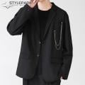 Men Suit Pin Long Chain Polished Coat Collar Pin. 