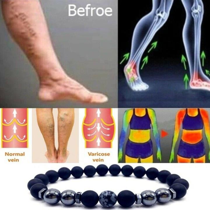Anti-Swelling Black Obsidian Energy Stone Anklet Adjustable Weight Loss Magnet Bracelets Anklet for Women Men