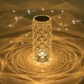 HOUZEE - Multicolor Modern Crystal Lamp: Operateable with both Touch Sensor & Remote, USB Rechargeable Fancy Decoration Table Lamp  For Home Decor and Gifts. 