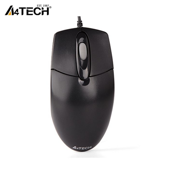 A4Tech OP-720S Optical Mouse - Silent Clicks - 1200 DPI - For PC/Laptop - Black