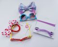 【hot】 2Pcs/Pack Bows Headband Round Sunglasses For Children Kids Vintage Summer Sun Glasses Protection Glasses Baby Hair Accessories. 