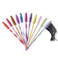 purple-50 pcs/set Eyebrow Mascara Wand Eyelash Spoolie Brushes Mix Disposable Lash Wands Eyelash Extension Brush Makeup Tools. 