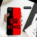 Oppo A1K Back Cover Red - King 2Gud Soft Phone Case For Boys. 