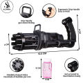 8 Hole Bubble Machine Massive Bubble Gattler Toygun With Bubble liquid for Kids Automatic Electric Bubble Maker Machine - Black. 