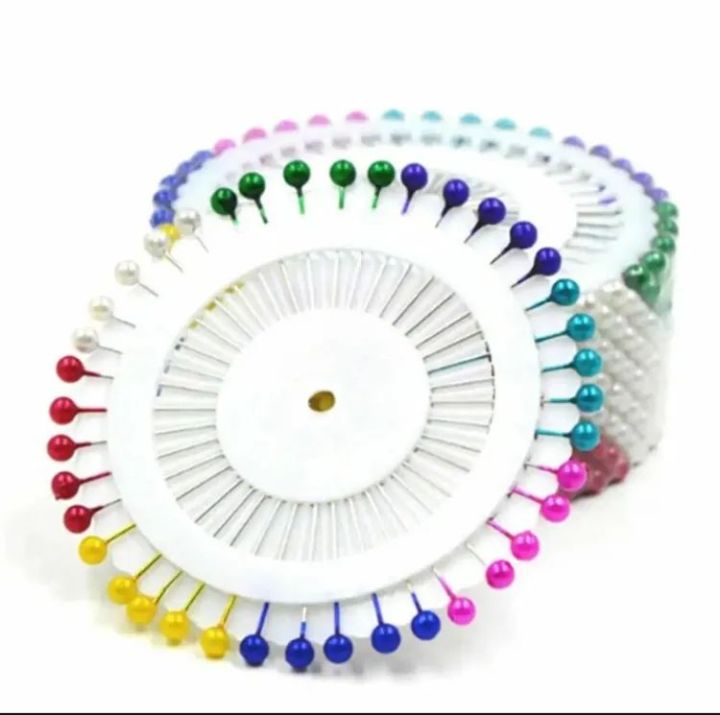 Multi Color Pins Wheel Size 2 Inch Hijab Pins -Scarf Pins-Burka Pins-Stoller Pins (40Pins In Wheel)