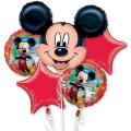 Mickey Mouse 5 Pieces Foil Balloons Pack For KIds Birthday Party Decoration With Stars and Mickey Mouse Foil Balloons. 