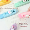 2024 CHEN LIN Creative Push-pull Cartoon Eraser Macaron Colored Eraser Telescopic Kawaii Children's Pencil Eraser Student Stationery Myhappinessisyou. 