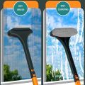 2 in 1 Window Cleaner Durable 360° Rotatable Glass Wiper Squeegee Mesh Screen Brush with Non-Slip Handle Household Cleaning Tool Multifunctional Mosquito Screen Brush with Dual Use – Wet and Dry Window Cleaning Tool for Glass, Screens, and Dust Removal. 