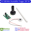 5V USB Mini Humidifier DIY Kit Mist Maker Fogger with Atomizer Plate | Portable USB Humidifier Driver Board for Aroma Diffuser & Fog Projects by Electrica. 