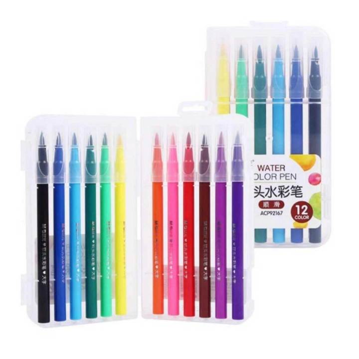 Soft Brush Tip 12 Water Color Marker