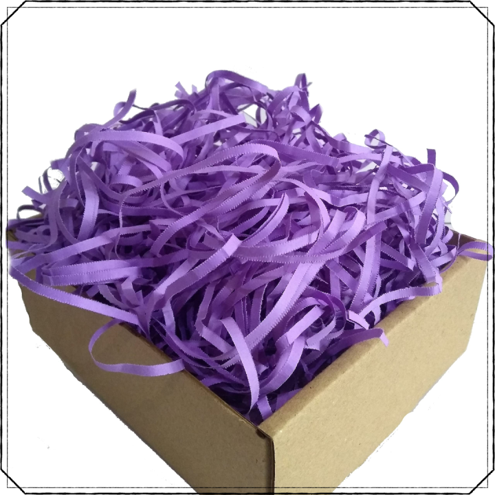 Purple Color Premium Shredded Paper Filler for Gift Packing – Crinkle Cut Paper Shreds for All Your Packaging Needs