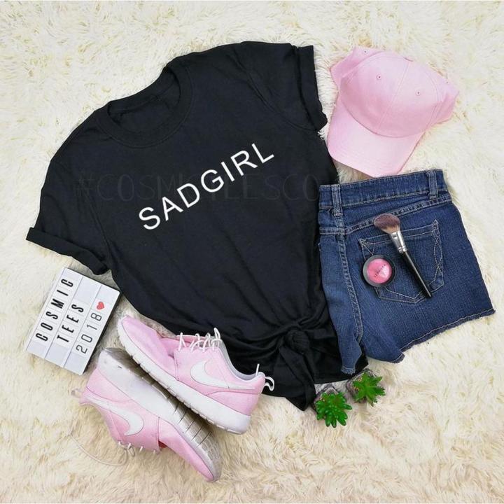 sadgirl shirt sad girl t-shirt tumblr shirt aesthetic clothing