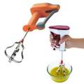 Automatic Mixer Egg Beater Manual Self Turning Stainless Steel Whisk Hand Blender Egg Cream, Easy flow blender 5x faster. 