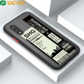 UCUC for Samsung Galaxy A01 Back Cover Illustration City View Frosted Transparent Hard Phone Case Thin Shockproof Full Cover Camera Protect Case. 