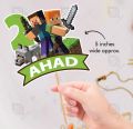 Minecraft Theme PERSONALISED Digital Cake toppers for Birthday Party Celebration & Perfect Birthday Gift. 
