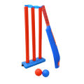 PREMIUM SPORTS Kids Cricket Set - 1 x Plastic Bat 2 x Cricket Soft Balls 1 x Wicket - 500 Gram - Blue. 