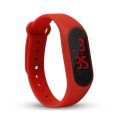 Pack of 2 - Silicone Rubber LED Digital Watch & Superman Bracelet For Boys/Girls - Red. 