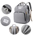 Baby Infant Nappy Changing Bag Portable Large Capacity Folding Crib Diaper Backpack Stroller Straps for Travel Multifunctional-Purple Color-Grey Color. 
