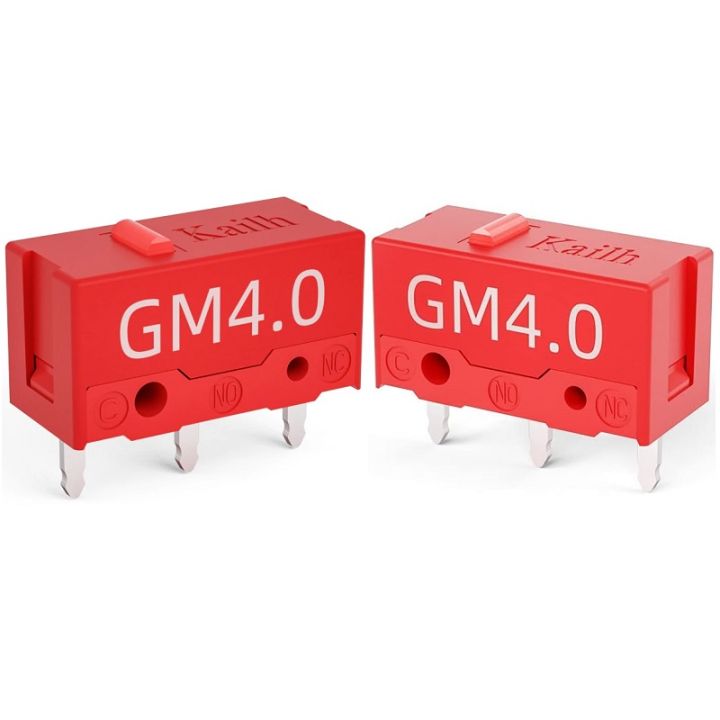 Kailh GM 4.0 Microswitch - Gaming Mouse Replacement Buttons - 60 Million Clicks - 2 Pcs