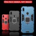 For Samsung Galaxy A40 Phone Case, Silicone TPU and Hard PC Cover Magnet Stand Rotation Ring Multi Protection Casing. 