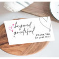 Pack Of 100 Thank You Cards For Small Business Order Packing Review Thank You Card 2 x 3.5 inches Glossy Cards. 