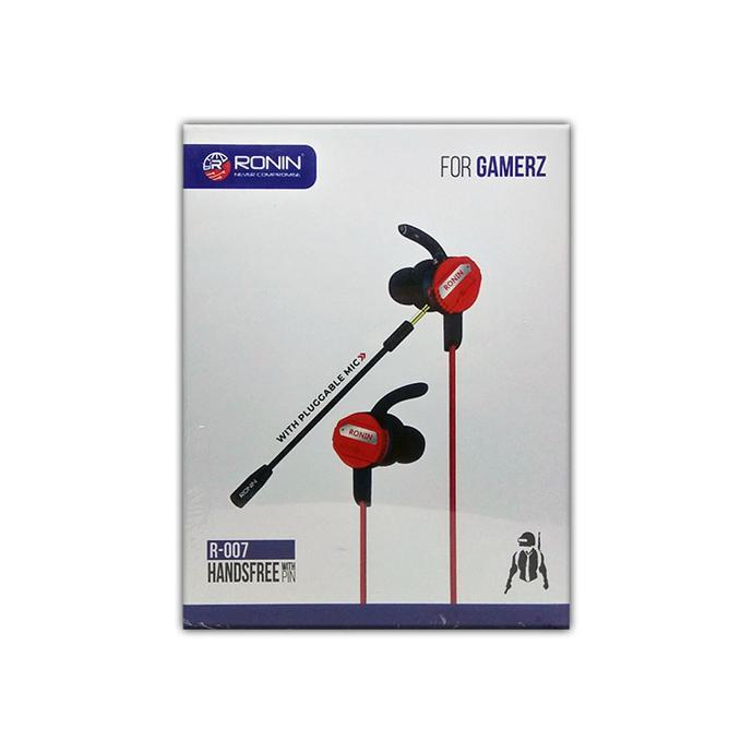 Ronin R007 Gaming Handfree With Plug Cable Mic / R007 Handfree / R-007 Gaming Handfree Best for PUBG, FREEFIRE and All Other Games / Gaming Handfree With Premium Sound and Mic