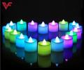 6 Magic Colour Changing LED Glowing Tea Light Flameless LED Candles Multicolor Smokeless Tealight Candles Birthday Love Romantic LED Candle Wedding Birthday Valentine's Day Colorful Mini Electronic Candle Decoration. 