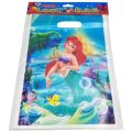 Mermaid Goody Bags - 10 x 6 Inch - Gift Bags - Mermaid Theme - Blue - Girls - Pack Of 10. 