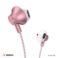 Sigma Metal Casing S24 – Wired 3.5mm Jack Earphones Premium In-Ear Deep Bass Stereo Earbuds Earphones Handsfree with Mic for All Smartphones Android & Iphone_IOS. 