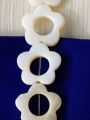 6pcs Natural Flat Flower White Mother of Pearl Sea Shell Beads for Crafting - DIY Crafting Elegant Jewelry Making Supplies. 