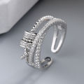 Anti Anxiety Rotatable Ring With Beads For Women Men Anxiety Worry Finger Ring with Card Stress Relief Adjustable Spinner Ring. 