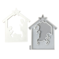 Creative Design  Baptism Candle Holder  Symbol Silicone Material Cement Compatible Silicone Candlestick Mold House Modeling Durable Mold Cement Candle Holder Mold for Home Decoration  Rituals DIY Enthusiasts  Supplies Baptismal Gift. 